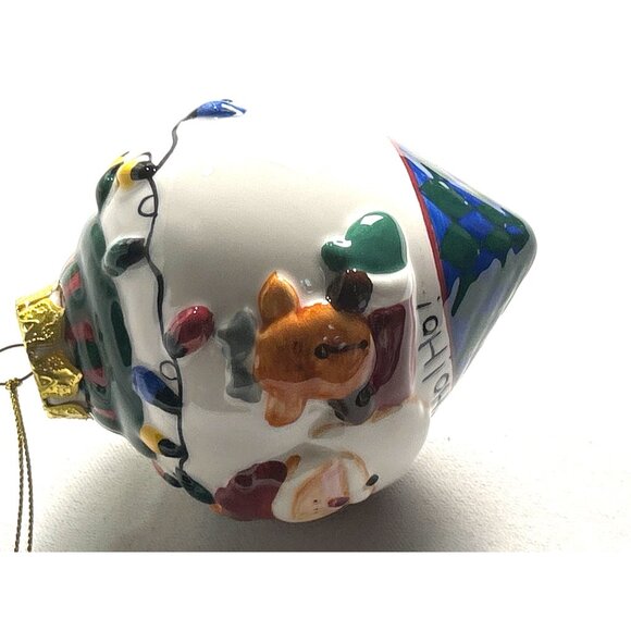 Hand-Painted Ceramic Santa Christmas Ornament Lights String Decor 5” Collectible - Picture 6 of 8